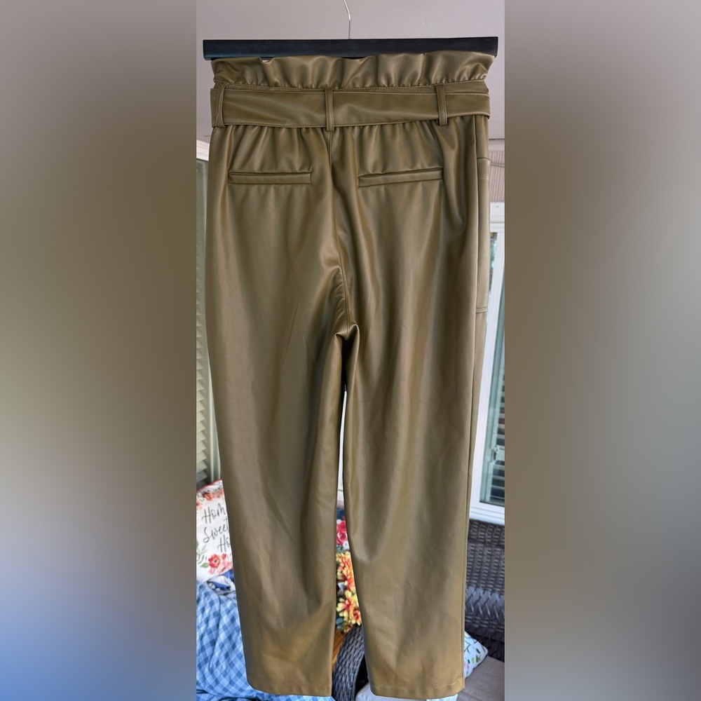 Who What Wear Paperbag Waist Faux Leather Pants - Picture 11 of 11